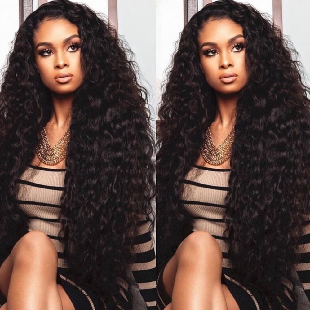 💫26” DEEP CURLY 100% HUMAN LACE FRONT WIG💫 *NWT*